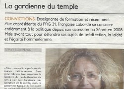 Portrait De Françoise Laborde dans le Journal toulousain